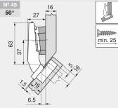 фото петля угловая №45 +50°