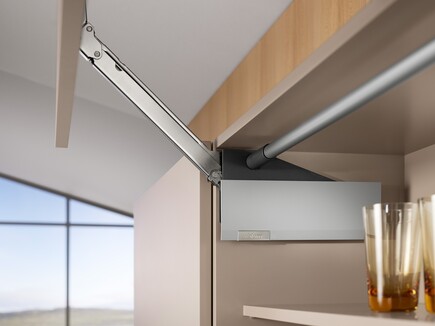 фото aventos hl top3 (390-540мм, 2,0-12,25кг) (l25, l38) заглушки светло-серого цвета