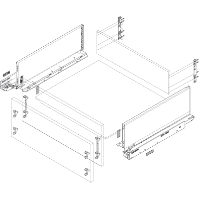 фото legrabox царга c,400мм, сер.орион,l+r+загл