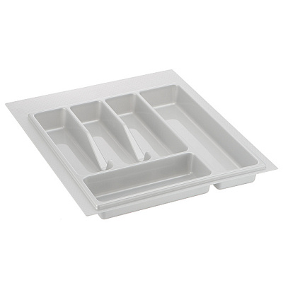 фото лоток для кухонных принадлежностей в ящик (355-390) х (391-490), шк 450 мм, белый