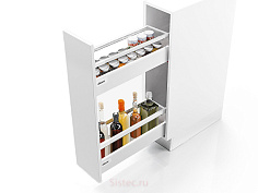 бутылочница 200, 450, 2 х tandembox antaro, m с 1 релингом c + m с 1 релингом c, белый шелк