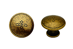 24130z03000.09 ручка-кнопка,бронза флоренция,d30мм (распродажа)