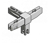крепежный уголок smartcube, 4-х сторонний, горизонтальный, черный