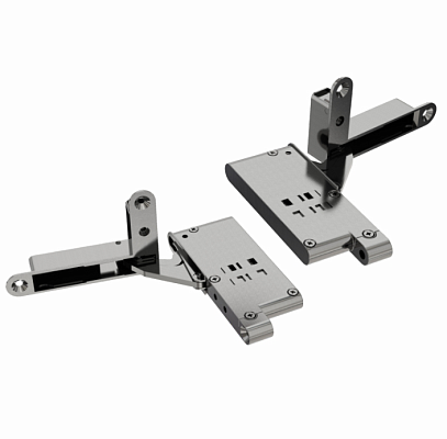 фото петли d hinge 2шт. левая/правая + заглушки, усиленные до 30кг черные(0022686)