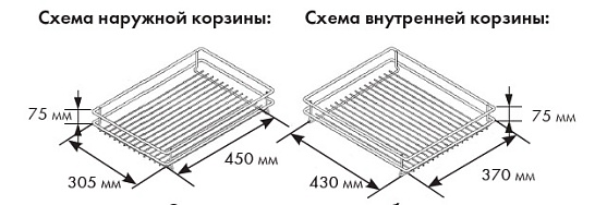 фото vauth-sagel  волшебный угол классик,фасадн.крепл., шир.фасада 450-600 мм, выдвижение-левое