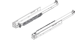 комплект направляющих blum movento tip-on blumotion полное выдвижение, 60 кг, 550 мм