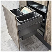 выдвижная система сортировки vs envi space (эколайнер), шк 600 мм, тройное разделение, lava grey