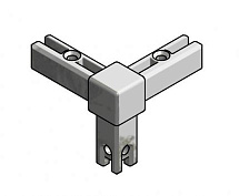 крепежный уголок smartcube, 3-х сторонний, горизонтальный, черный