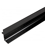 901009 вертикальный профиль (боковой) для фасадов без ручек (46х22 мм), черный, 5 м.