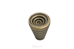 gw19-g0035 gamet. ручка-кнопка sorriso,античн.бронза,d21мм (распродажа)