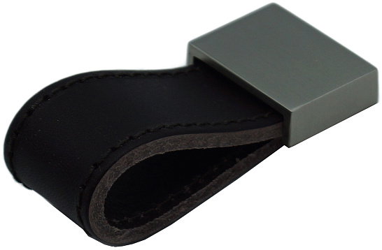 фото  217161.066.2290.0 union knopf ручка-капля, коричневая кожа и нержавеющая сталь матовая