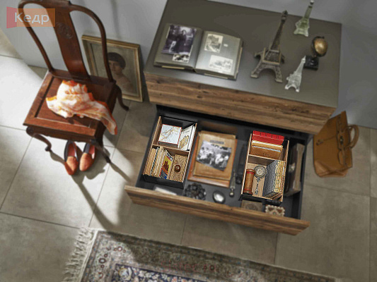 фото ambia-line высокие лотки нд от 270мм, ш 242мм, орех теннесси/терра-черный