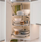 твистер, h.812 - 922 мм, комплект арена классик, 3 полки+рама+крепеж, хром, дно серое, антислип 1уп