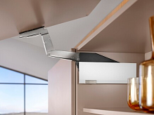 откидной подъемный механизм blum aventos hs top02 [480 -660мм, 2,75 -15,25 кг] заглушки белого цвета