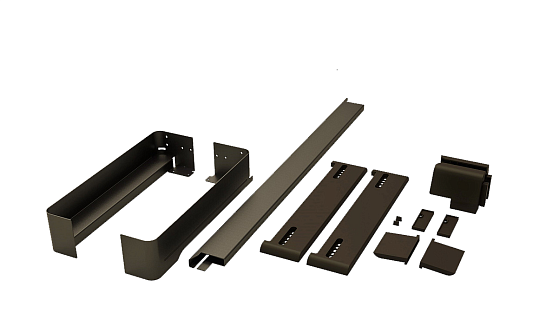 рама-держатель выдвижная 450 мм, конеро w 760-820 мм, d 475 мм,со штангой,без напр и вешалок,шампань