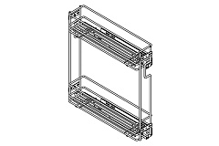 выдвижная корзина в базу 150 мм, полное выдвижение c blumotion, правая