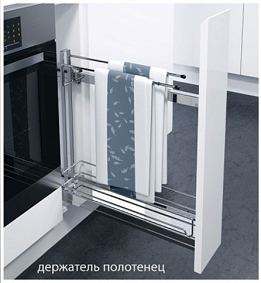 фото vauth-sagel бутылочница.150 с полотенцедержателем, направляющие gras с доводчиком, крепл.справа