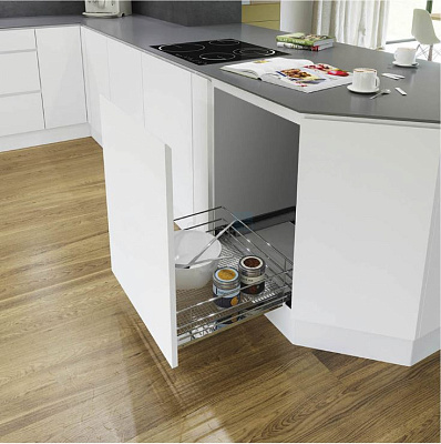 фото vauth-sagel  корзина выдвижная.900 сапфир с фасадн.крепл. с доводчиком 