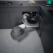 леманс 400 мм комплект 2 полки, 2 доводчика, левый, арена классик, цвет титан, (0479270102)