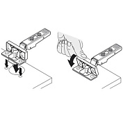петля clip top inserta, ф/панель,вкладная, 95°