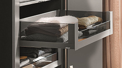 выдвижной ящик внутренний legrabox free c,передн.панель с вставк.,650 мм,серый орион