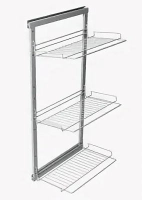 обувница выдвижная на рамке 3-х уровневая, хром (код 636)