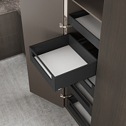 внутренний legrabox pure c,высокий, панель с релингом,500 мм,черный матовый