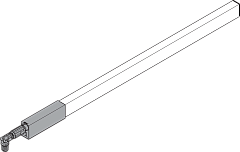 релинг antaro 270мм средний,белый шелк,l  