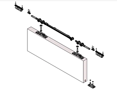 раздвижная система magnus с магнитным доводчиком в обе стороны, 80 кг