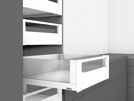 фото legrabox free c,внутр.,передн.панель с вставк.,400 мм,белый шелк