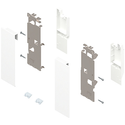 фото legrabox комплект держателей передн.пан.с релингом, c, белый шелк