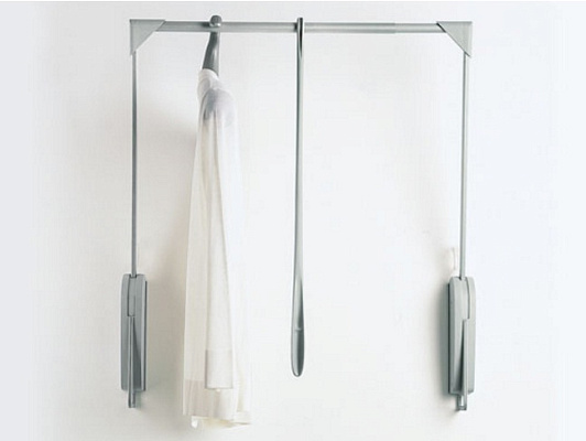 пантограф настенный otto innominato для одежды телескопический 620-950 мм, серый servetto