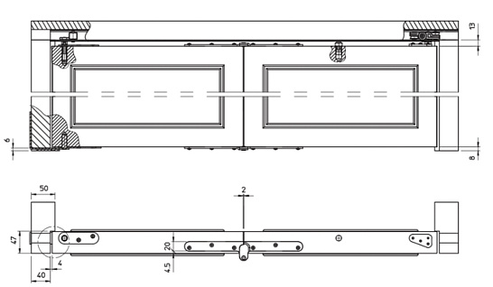 набор аксессуаров для складных дверей