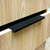 c-5000a-222.p61 nomet. ручка накладная на торец фасада 222мм, черный матовый