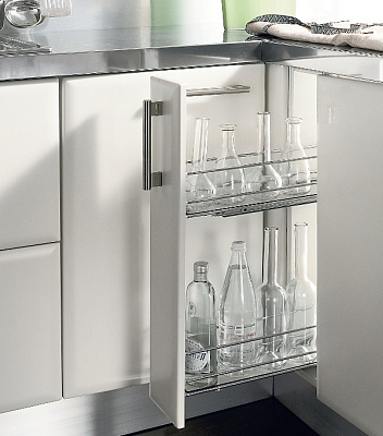 выдвижная корзина в базу 200 мм, полное выдвижение c blumotion, правая