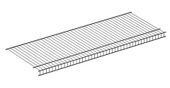 полка сетчатая 500х3000х42, черный (311)
