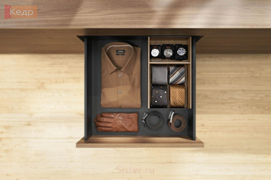 фото ambia-line высокие лотки нд от 270мм, ш 242мм, орех теннесси/терра-черный