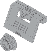 ручка для внутреннего ящика intivo/antaro с поводком, белый шелк/тёмн. сер.