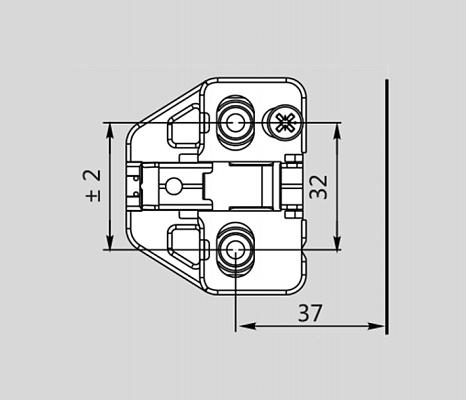 фото pivot pro монтажная планка h=0 dtc click-on 3d (0015359)