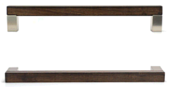 s.890/224f32/pb gem. ручка-скоба, венге/полированный никель, 224 мм