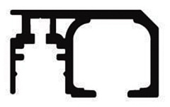 комплект с треком 2 м. оснащенный двусторонним доводчиком для полотна до 80 кг