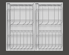 сушка выдвижная ф11,дайнинг агент 600 мм;крепление к фасаду;цвет титан, цвет дна белый, (2395609706