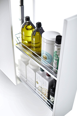 фото диспенса джуниор слим 200 мм, h 640-728, арена классик, 2 полки, цвет титан, цвет дна серый