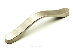 uu16-g0007 ручка-скоба hill, крацованый никель, 128 мм, gamet