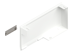 hk top заглушка основная, белый шелк + малая симметр. нерж., правая