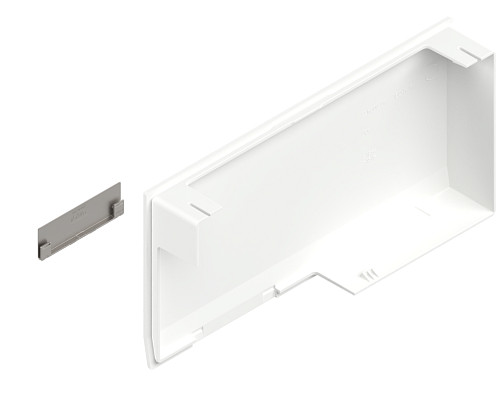 фото hk top заглушка основная, белый шелк + малая симметр. нерж., правая