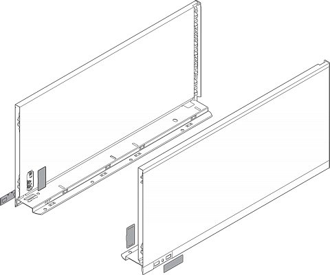 фото legrabox царга f,500мм,нерж.,l+r+загл.