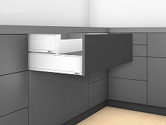 выдвижной ящик внутренний legrabox pure k,стандарт., 500 мм,белый шелк