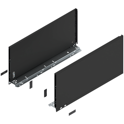 фото legrabox царга f, 500 мм, черный матовый, l+r+ заглушки, инструкция