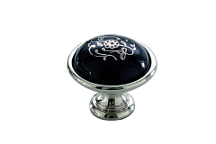 24316p035bs.32  ручка-кнопка new dèco, глянцевый никель, d35